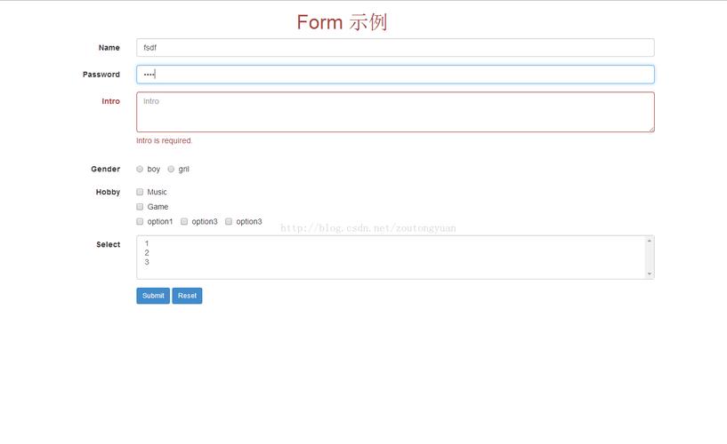 jqueryhtmlform表单验证码基于bootstrapjqueryvalidate实现form表单